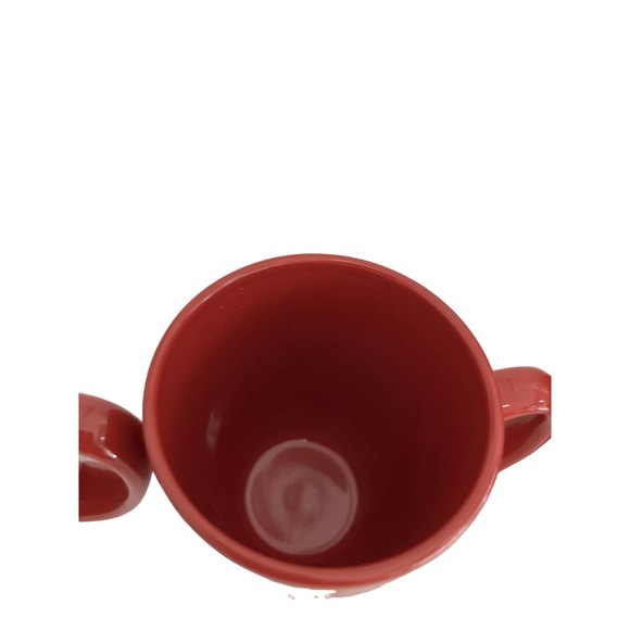 CORELLE COORDINATES BURGUNDY SET OF 4 STONEWARE MUGS - Picture 5 of 9